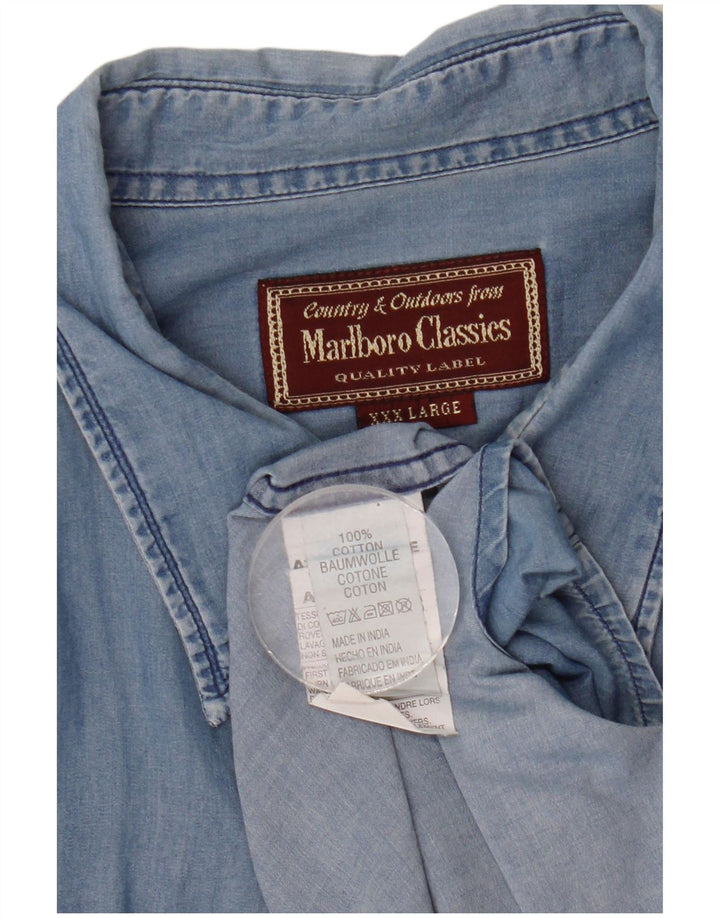Marlboro Classics Chemise Homme 3XL Bleu Coton