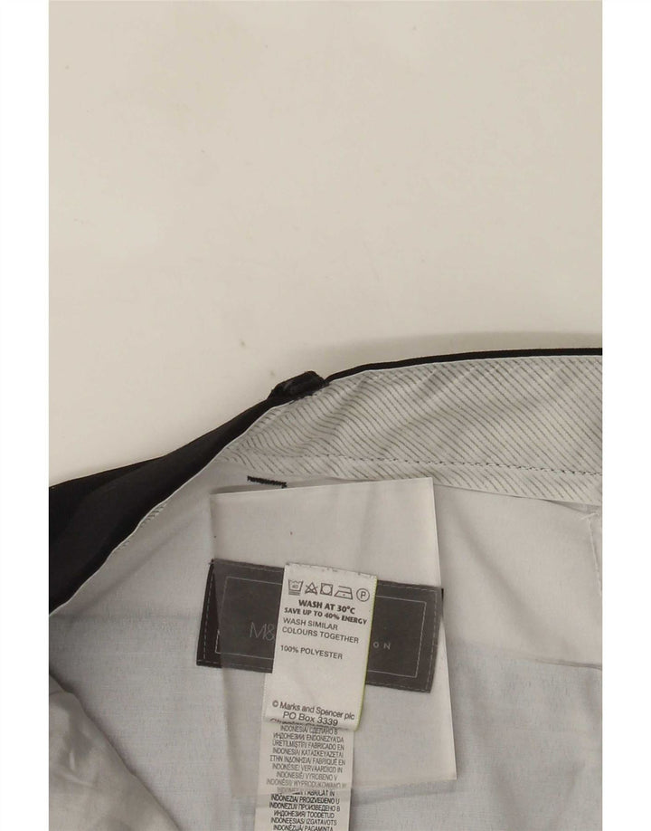 Marks & Spencer Pantalon de costume droit coupe droite pour homme W40 L33 Bleu marine