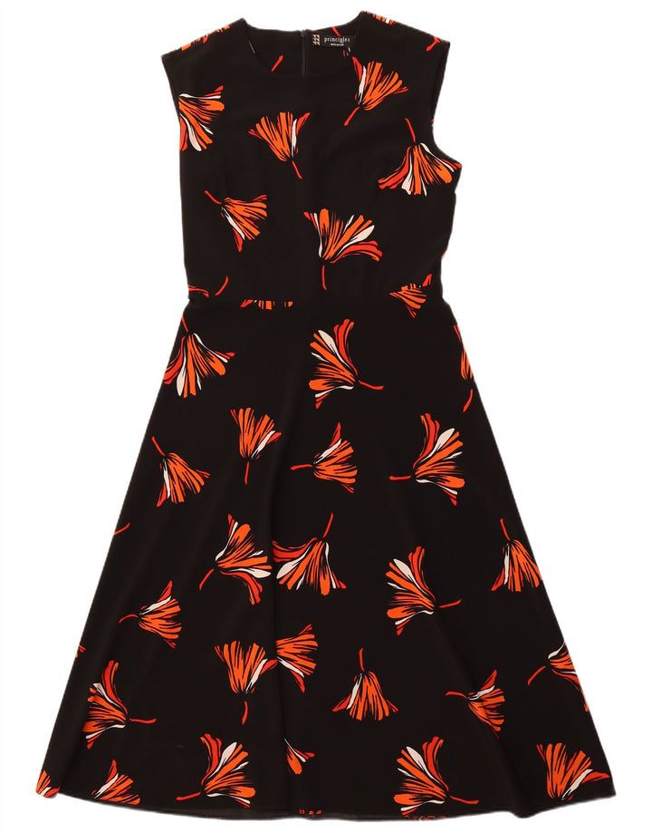 PRINCIPLES Womens Sleeveless Maxi Dress UK 12 Medium Black Floral