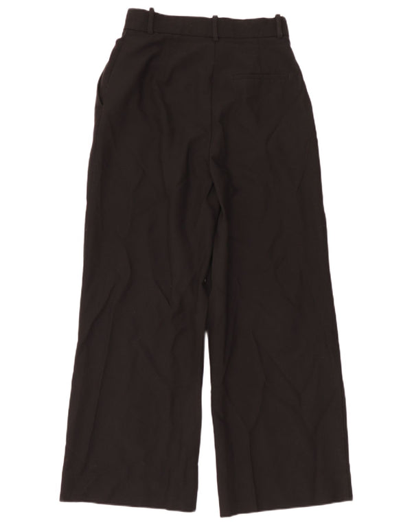 Zara Pantalon de costume large pour femme Petit W26 L28 Noir Polyester