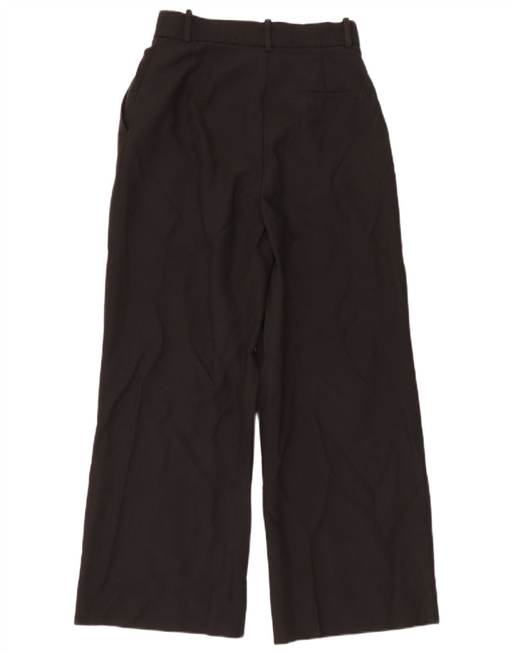 Zara Pantalon de costume large pour femme Petit W26 L28 Noir Polyester