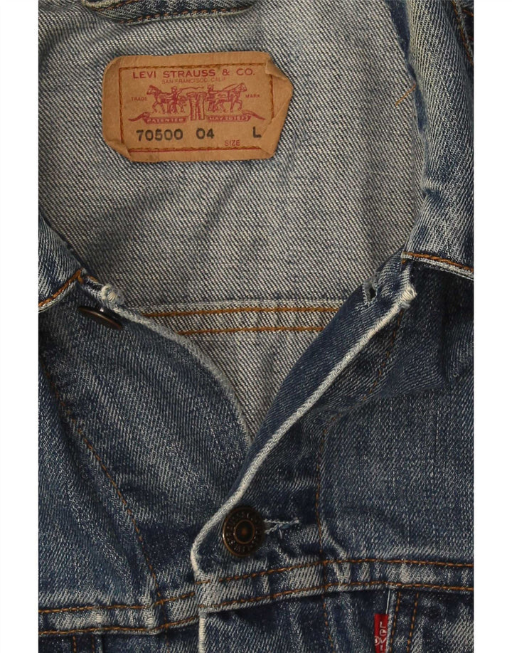 Levi's Womens Denim Jacket UK 14 Large Blue Cotton