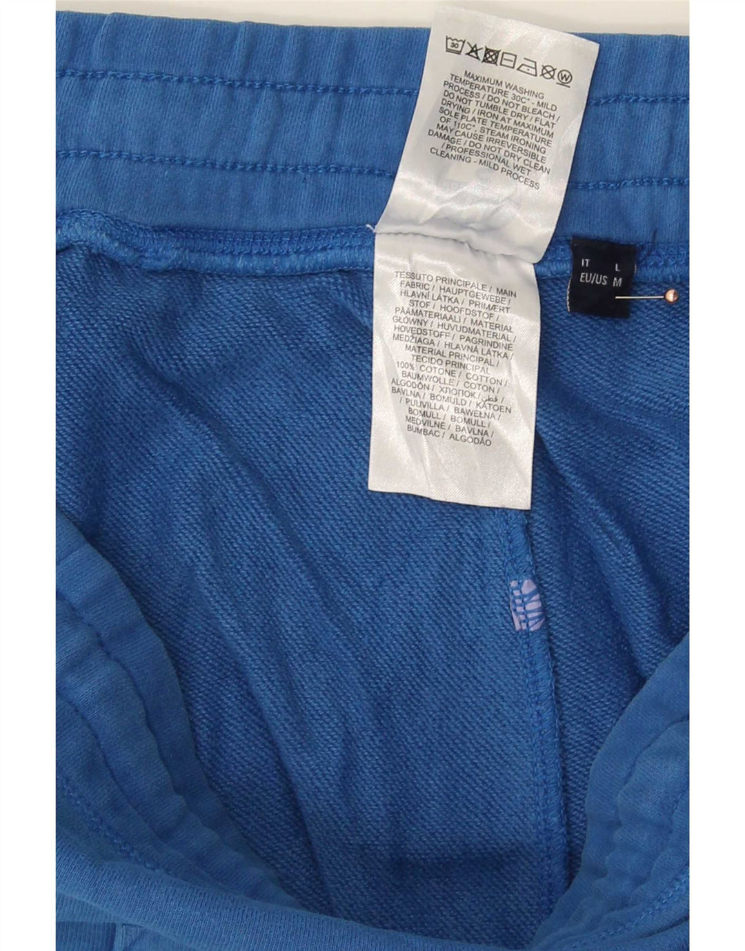 North Sails Short de Sport Homme Bleu Moyen Coton