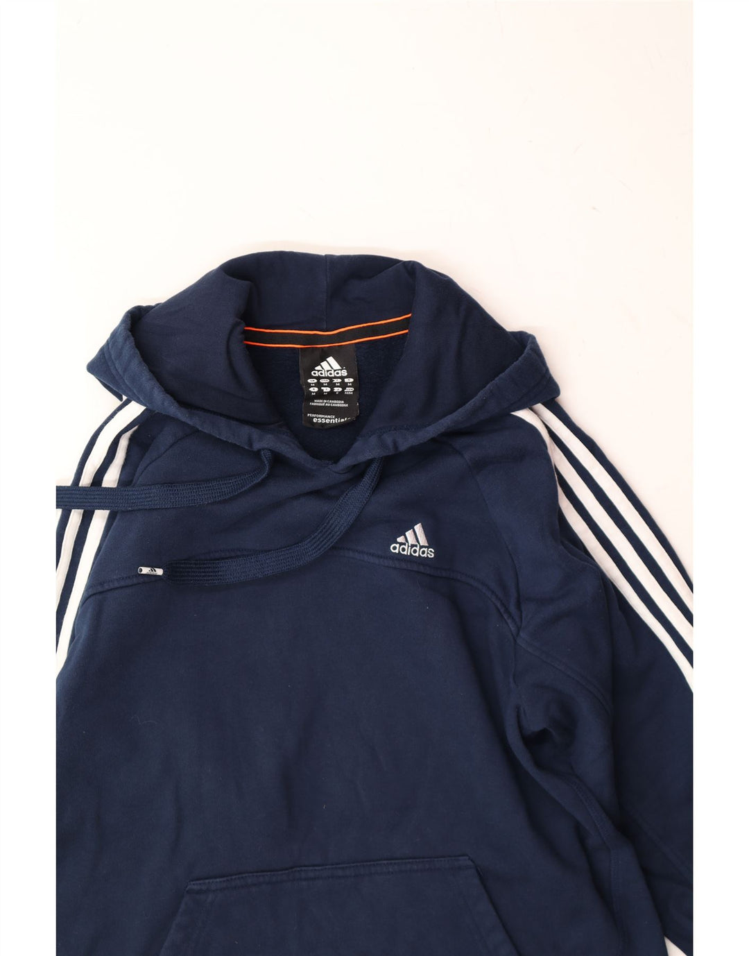 ADIDAS Pull à capuche pour homme en coton bleu marine moyen