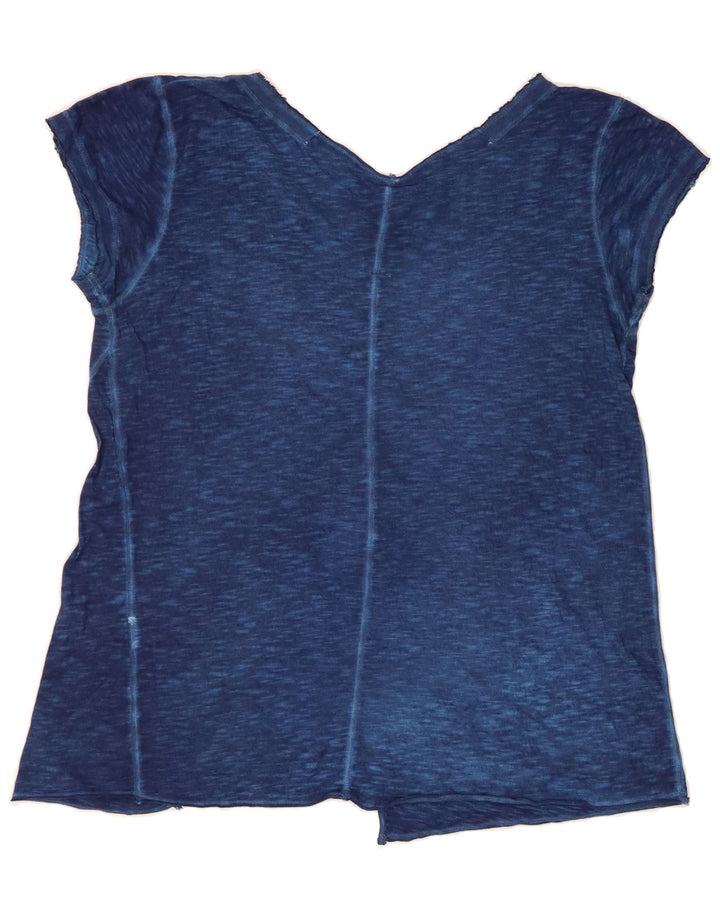 ZARA Womens T-Shirt Top UK 16 Large Blue Flecked Vintage Zara and Second-Hand Zara from Messina Hembry 