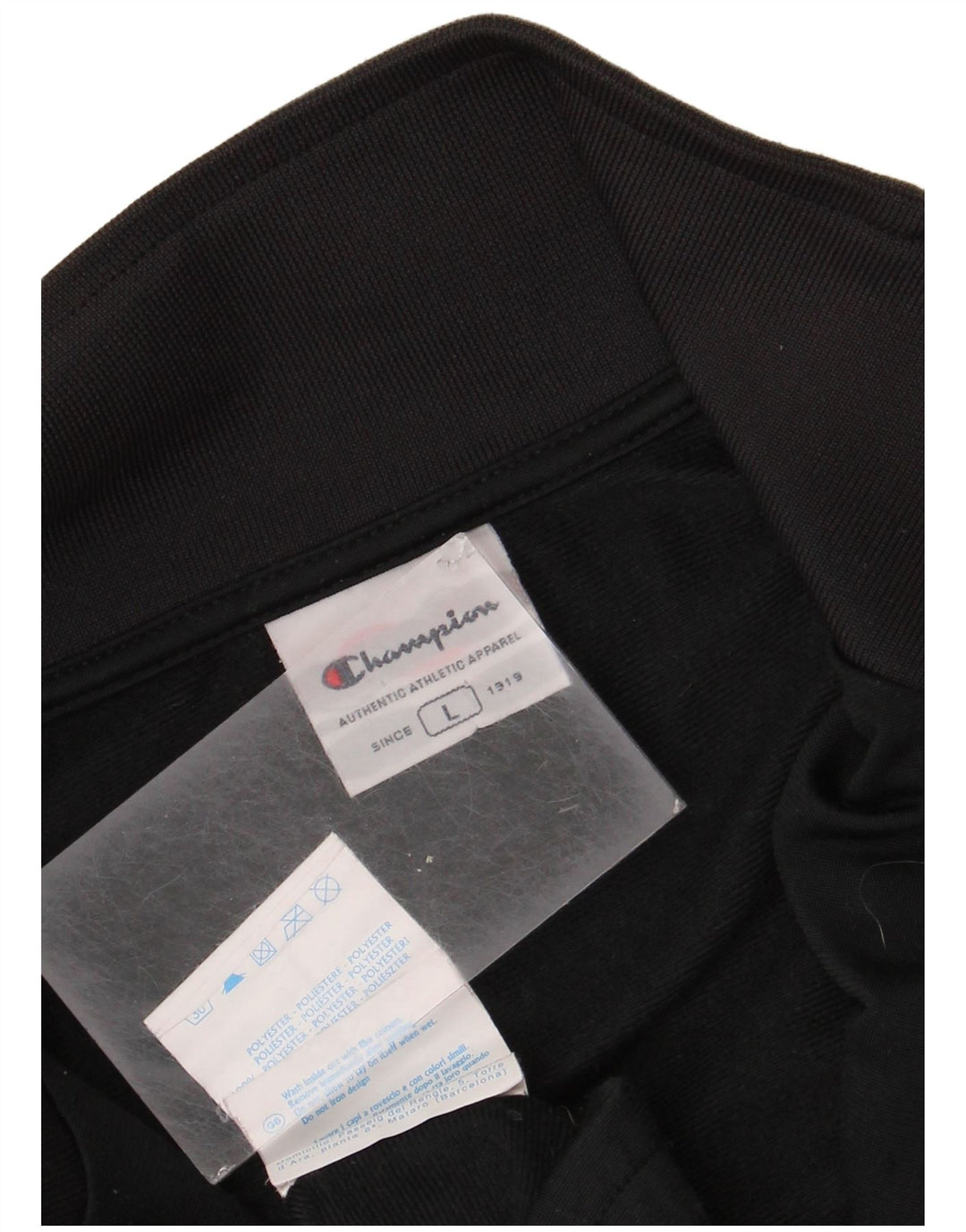 Champion Veste de survêtement pour homme Large Noir Colorblock Polyester