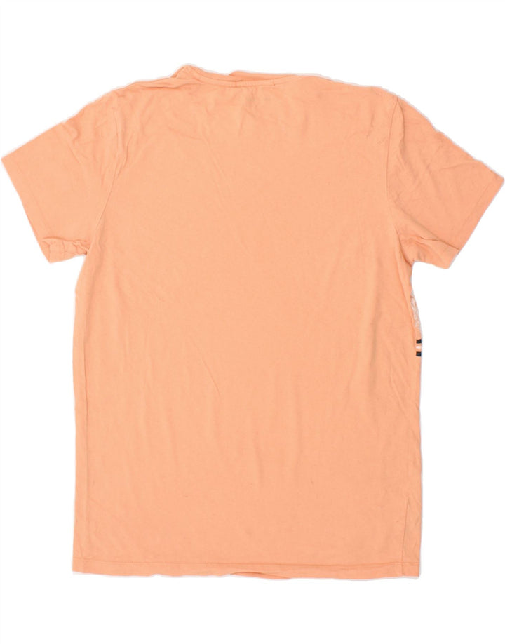 JACK & JONES Mens Abstract Pattern T-Shirt Top Medium Orange Cotton Vintage Jack & Jones and Second-Hand Jack & Jones from Messina Hembry 