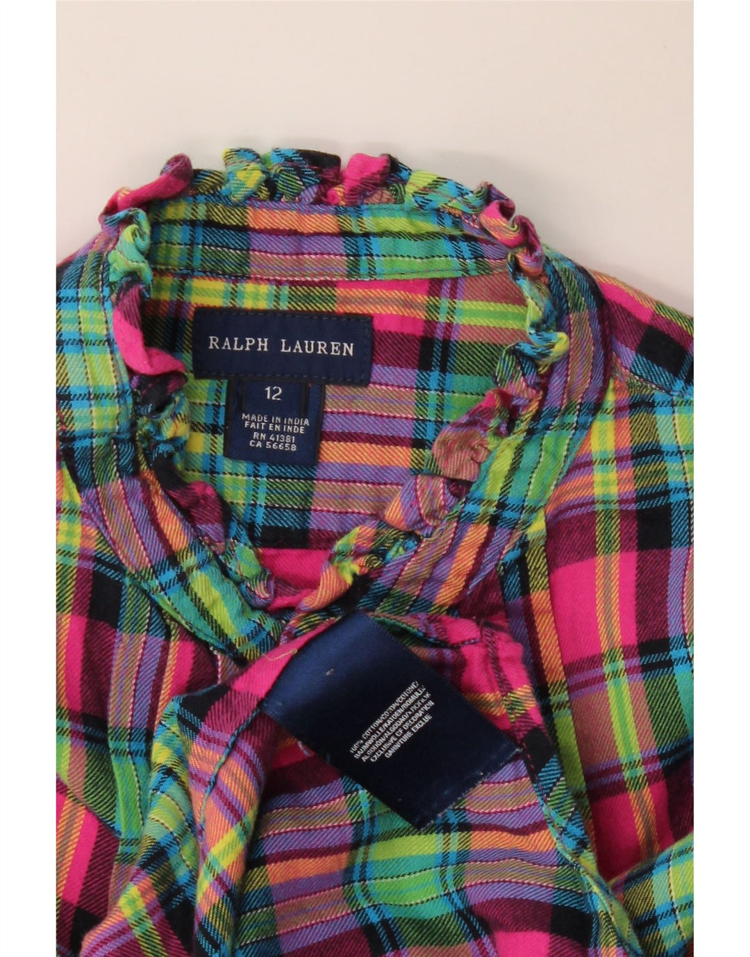 Ralph Lauren Chemise pull en flanelle fille 11-12 ans coton multicolore