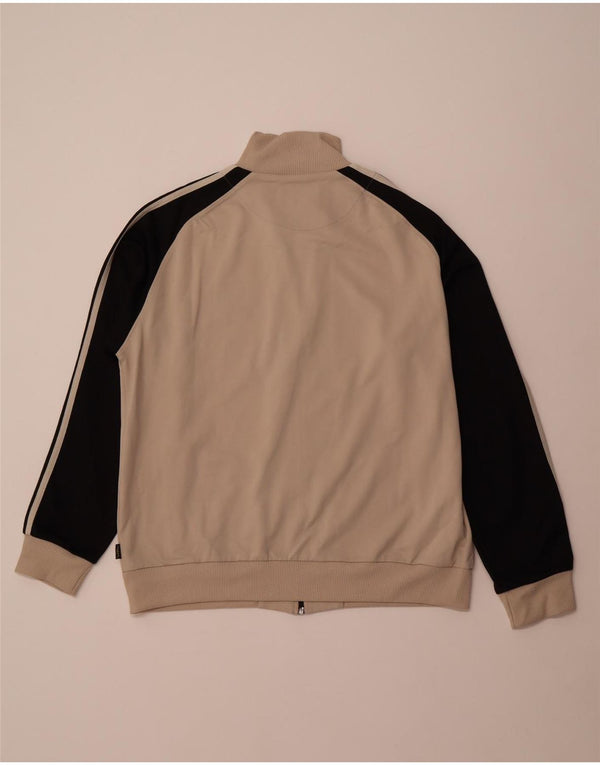 MERC Veste de survêtement graphique pour homme XL en coton color block beige