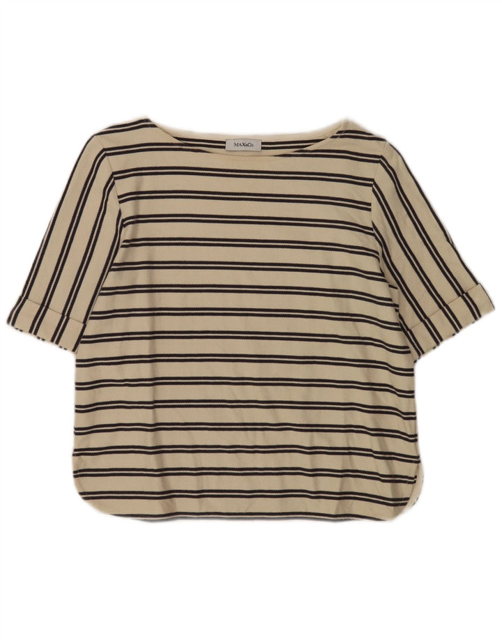 Max & Co. Chemisier pour femme UK 12 Medium Off White Rayé
