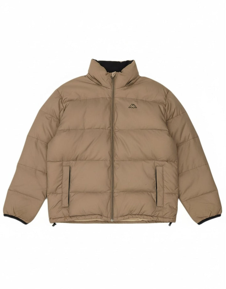 KAPPA Mens Padded Jacket UK 38 Medium Beige Polyamide
