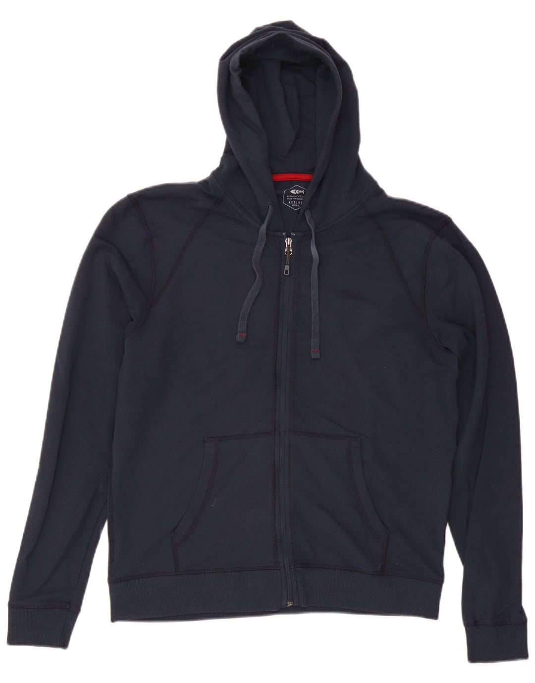 Weird Fish Pull à capuche zippé pour homme en viscose bleu marine