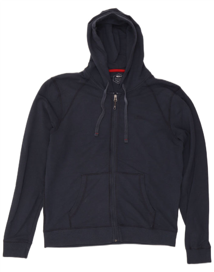 Weird Fish Pull à capuche zippé pour homme en viscose bleu marine