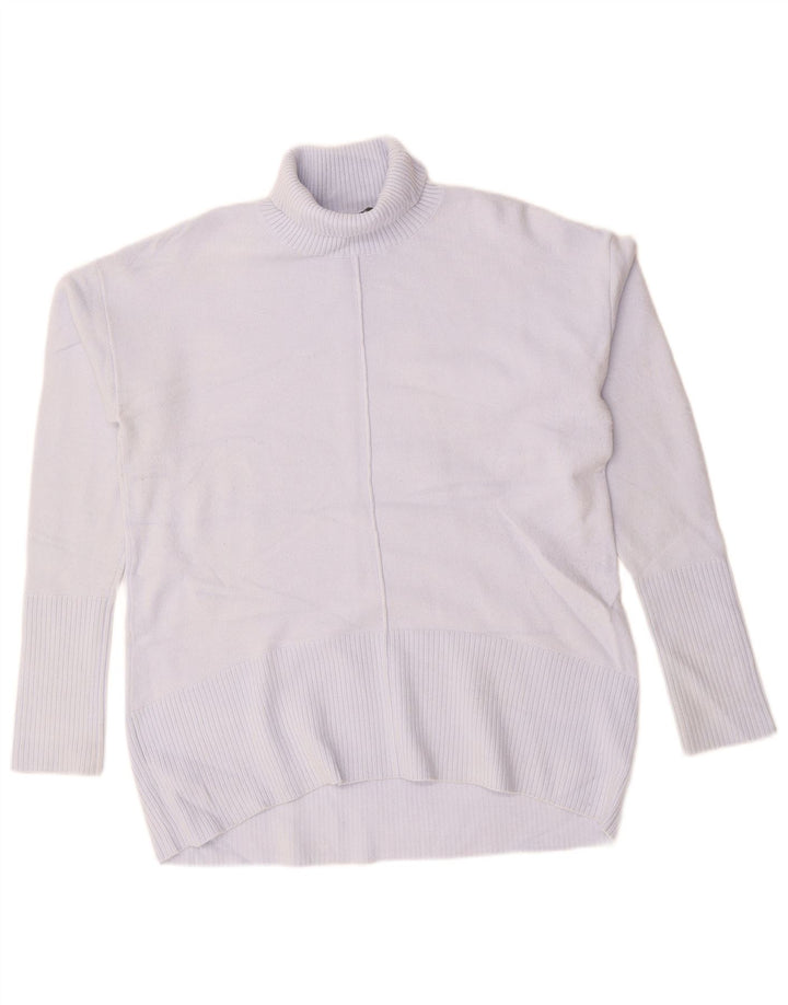 FRENCH CONNECTION Pull col roulé pour femme UK 10 Petit Violet