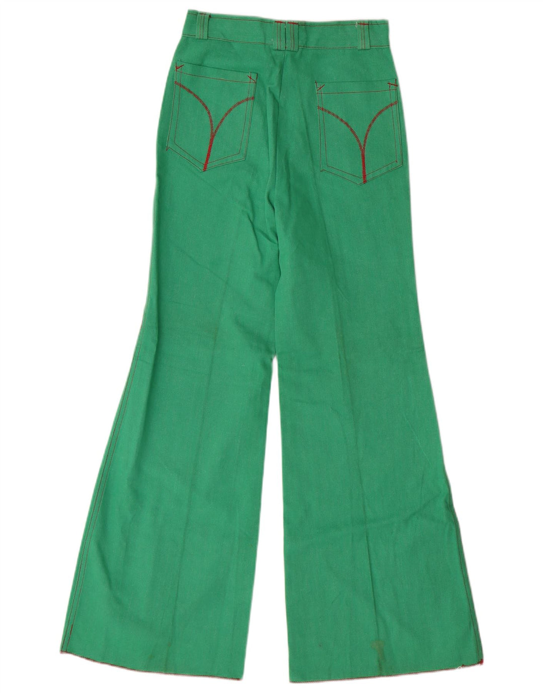 Pantalon décontracté évasé chic pour femme IT 40 Small W24 L28 Vert