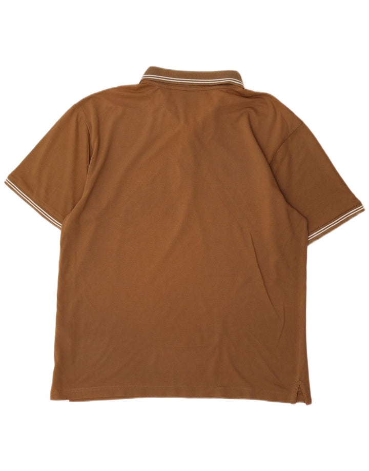 CHAMPION Mens Polo Shirt XL Brown Cotton