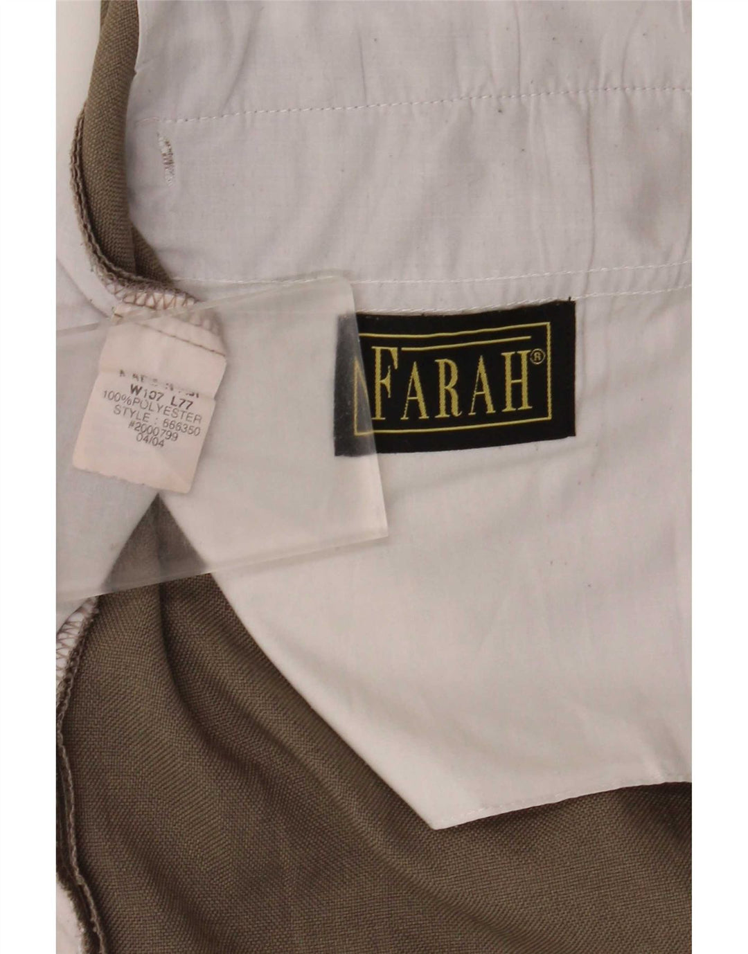 Farah Pantalon de costume à chevilles pour homme W42 L30 Marron Polyester