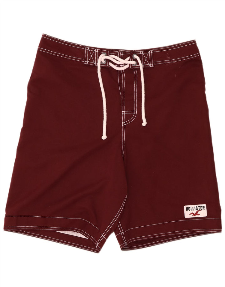 HOLLISTER Short de bain homme Polyester bordeaux moyen