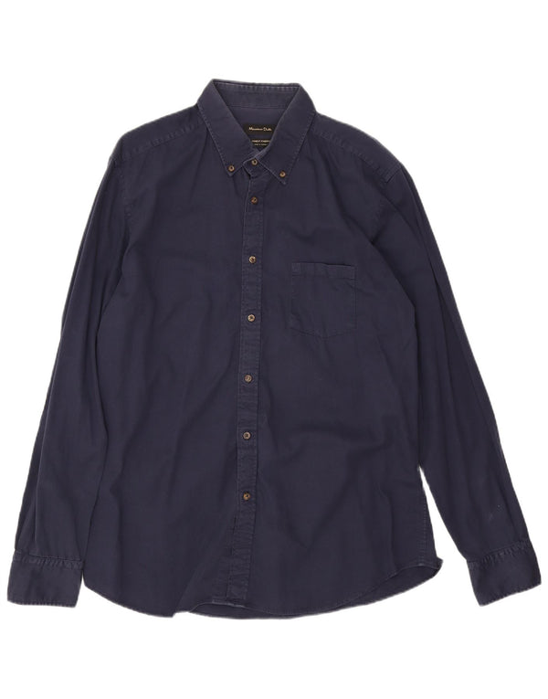 Massimo Dutti Chemise Homme XL Bleu Marine