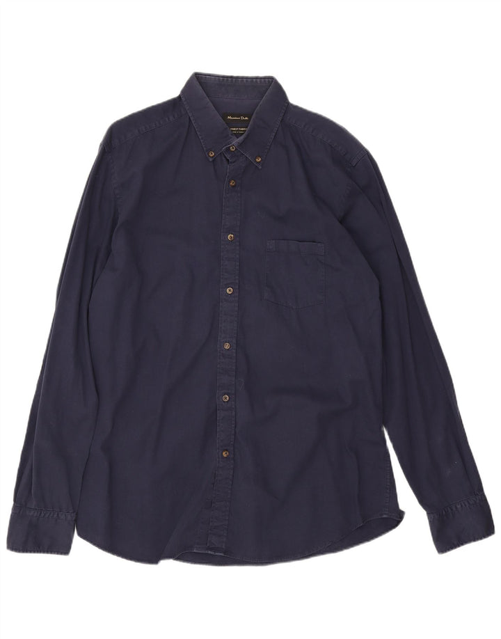 Massimo Dutti Chemise Homme XL Bleu Marine