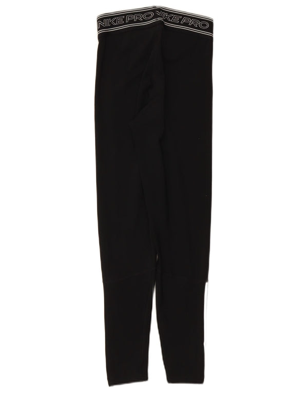 NIKE Legging graphique Dri Fit pour femme UK 4 XS Noir Polyester