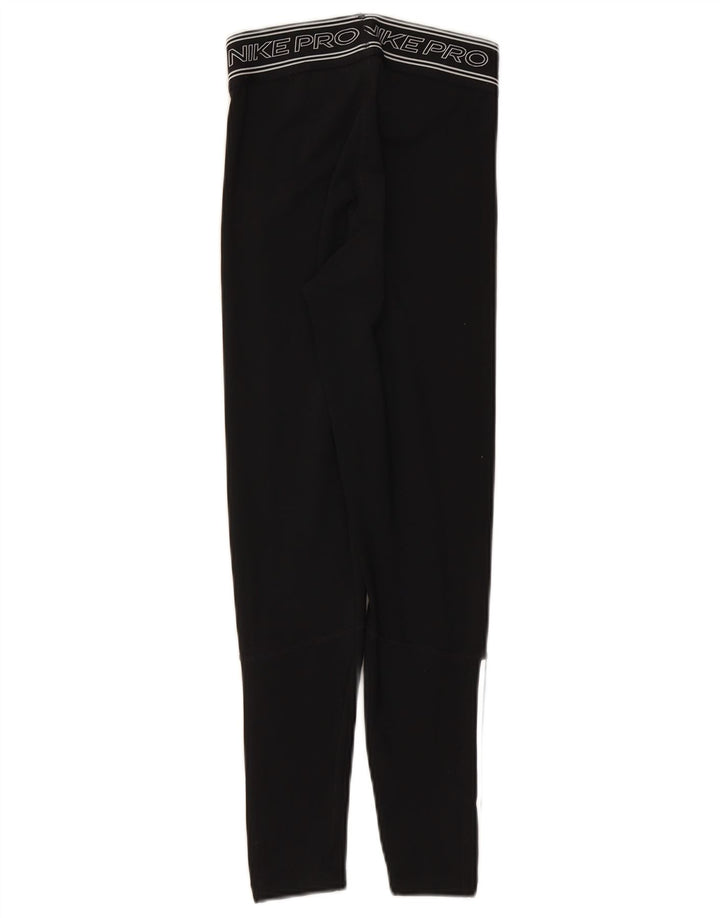 NIKE Legging graphique Dri Fit pour femme UK 4 XS Noir Polyester