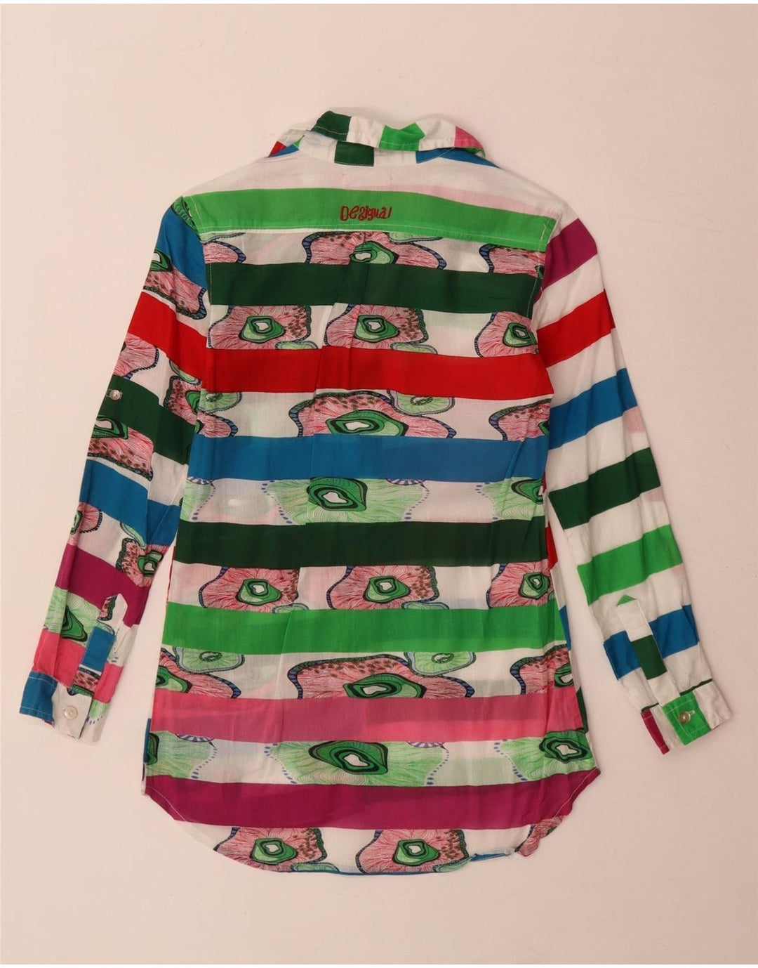 Desigual Chemise Longline Fit Fille 7-8 Ans Multicolore