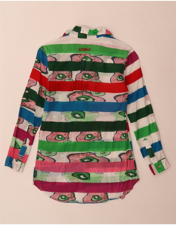 Desigual Chemise Longline Fit Fille 7-8 Ans Multicolore