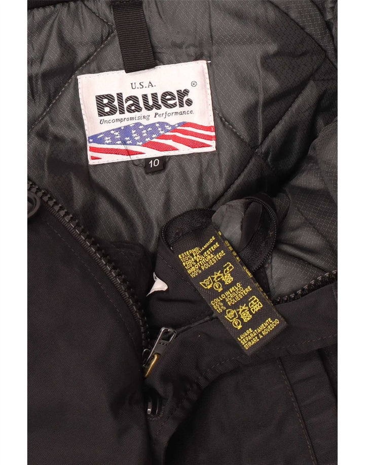 Blauer Bomber rembourré à capuche pour garçon 9-10 ans Noir Polyamide
