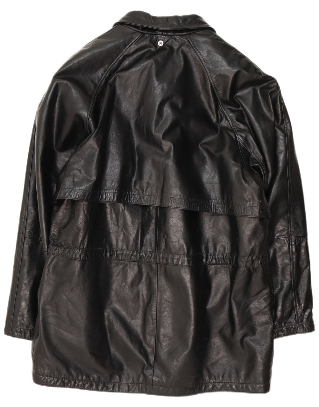 MORE & MORE Manteau en cuir pour homme UK 40 Grand cuir noir