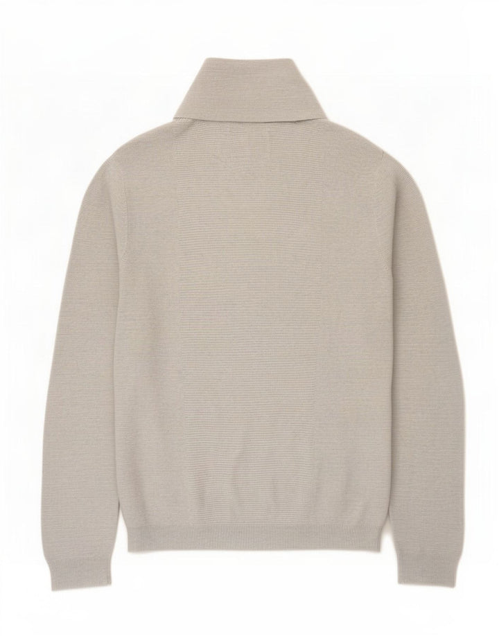 Jules Pull col châle homme grand gris coton