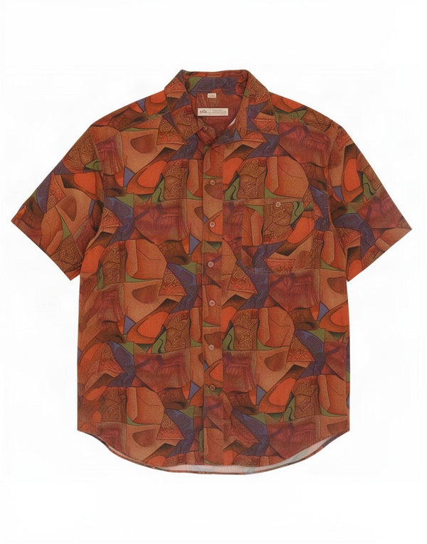 Angelo Litrico Chemise Homme Taille 41/42 Large Multicolore Géométrique