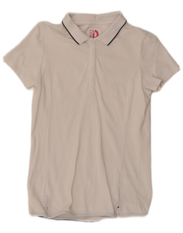 Dack's Polo Femme UK 12 Coton Blanc Moyen