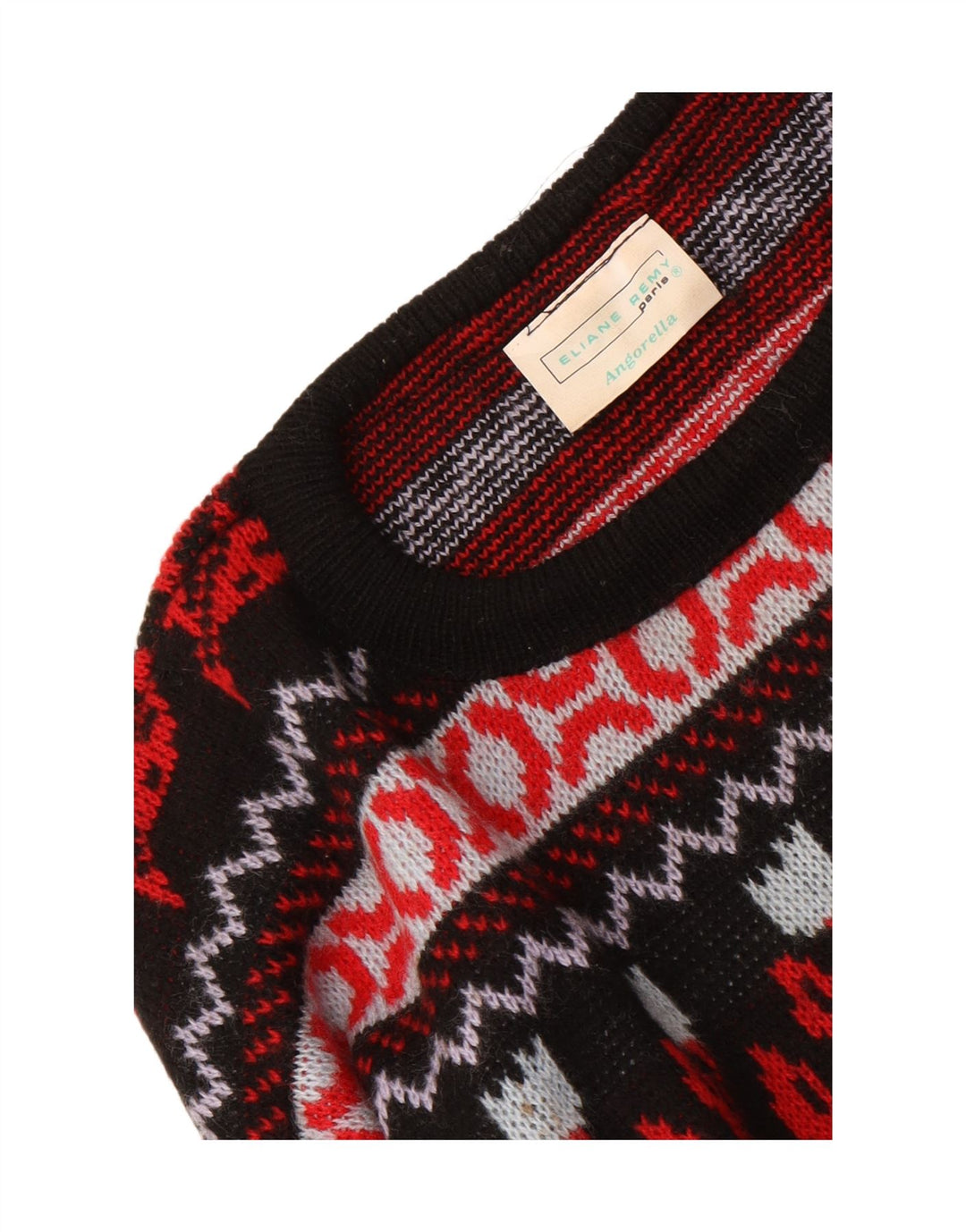 vintage Mens Crew Neck Jumper Pull Moyen Multicolore Floral Acrylique