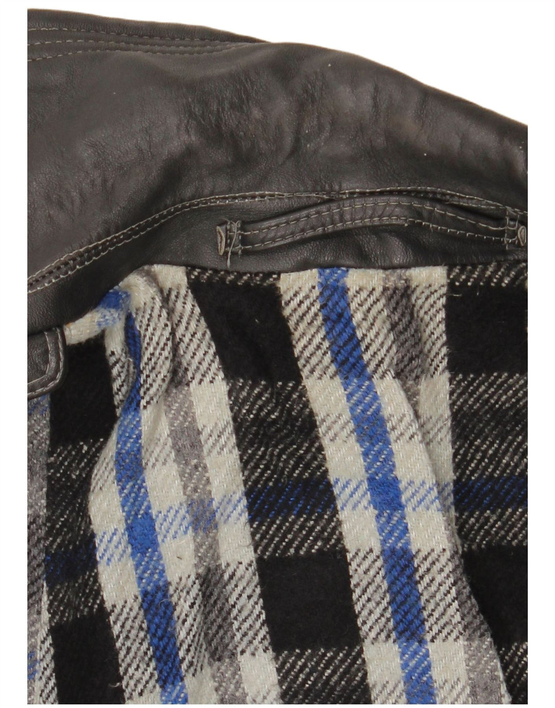 VINTAGE Trench en cuir homme UK 38 Cuir noir moyen