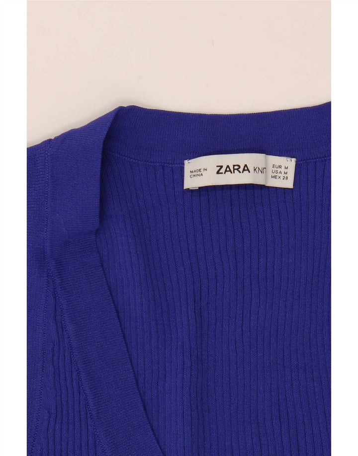 Zara Débardeur Femme UK 12 Bleu Marine Moyen