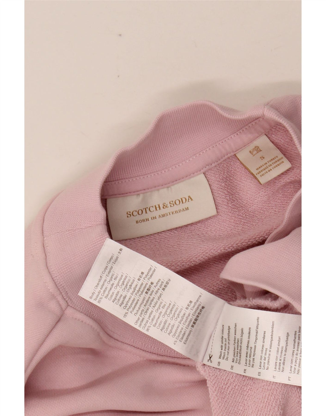 SCOTCH & SODA Sweat-shirt surdimensionné pour femme UK 10 Petit coton rose