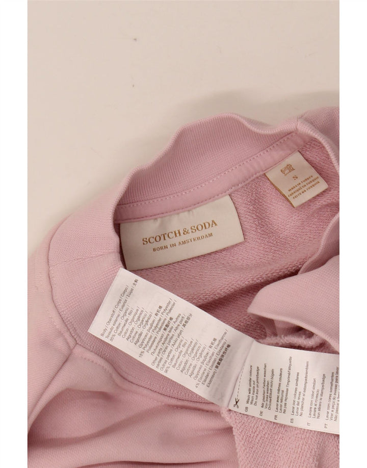 SCOTCH & SODA Sweat-shirt surdimensionné pour femme UK 10 Petit coton rose