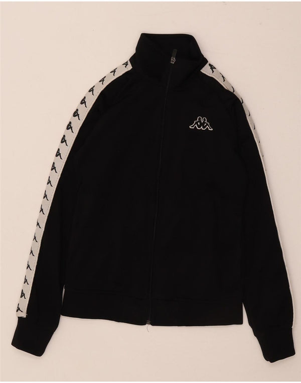 Kappa Veste de survêtement graphique pour femme UK 10 Small Noir Colourblock