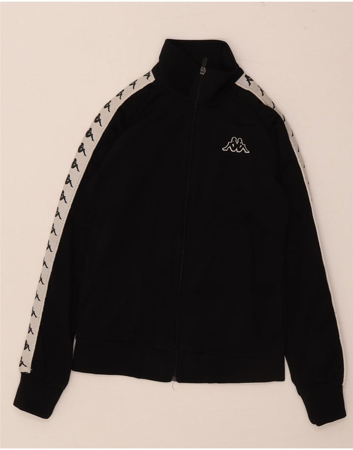 Kappa Veste de survêtement graphique pour femme UK 10 Small Noir Colourblock