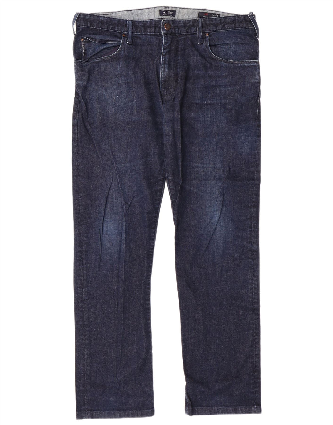 ARMANI Jean Droit Homme W34 L29 Bleu Marine Coton