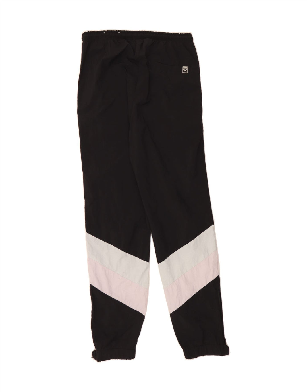PUMA Mens Tracksuit Trousers Joggers Small Black Colourblock Nylon Vintage Puma and Second-Hand Puma from Messina Hembry 