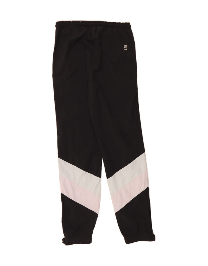 PUMA Mens Tracksuit Trousers Joggers Small Black Colourblock Nylon Vintage Puma and Second-Hand Puma from Messina Hembry 