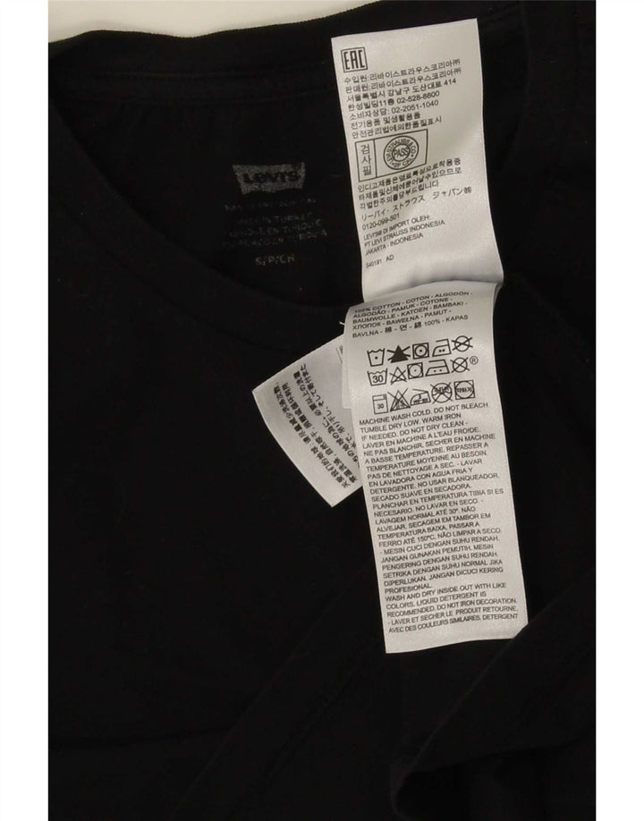 Levi's T-Shirt Femme UK 10 Petit Noir Coton