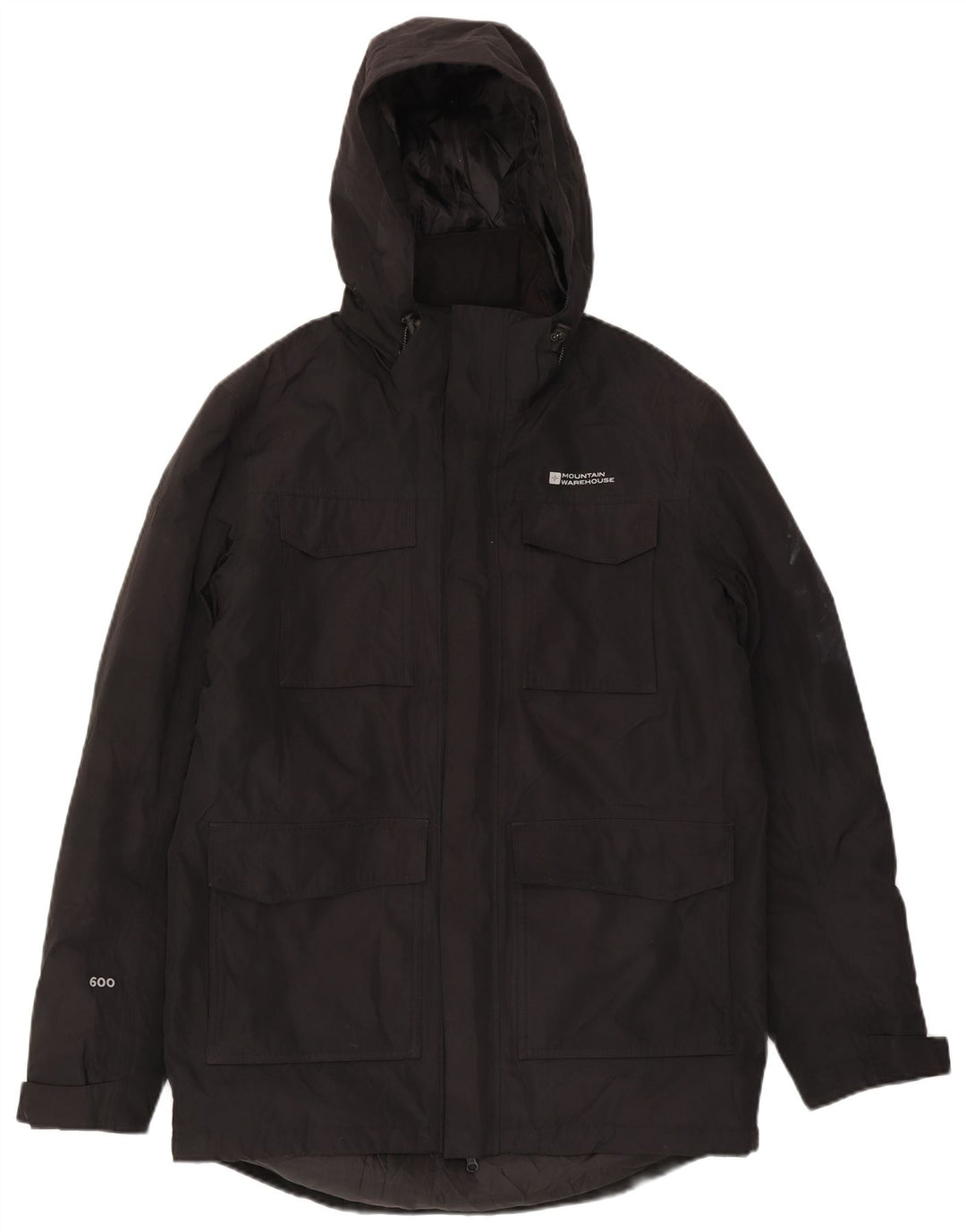 Mountain Warehouse Manteau rembourré à capuche pour homme UK 38 Medium Noir Polyester