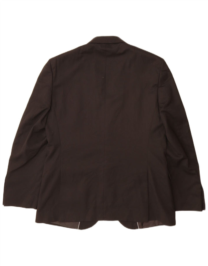 Marks & Spencer Veste blazer à 2 boutons pour homme UK 40 Large Noir Polyester