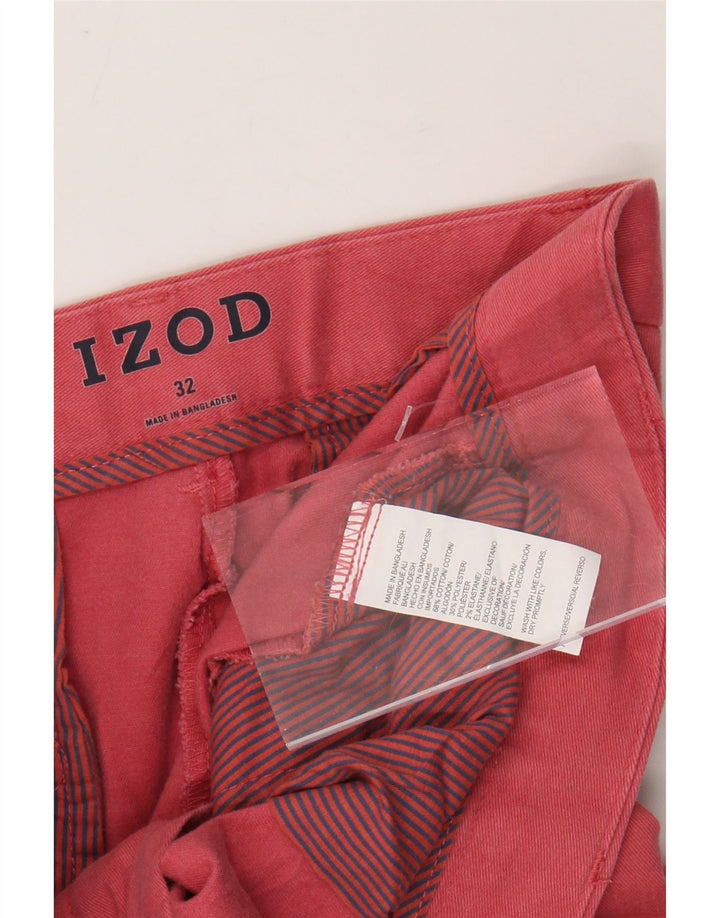 IZOD Short Chino Homme W32 Coton Rouge Moyen