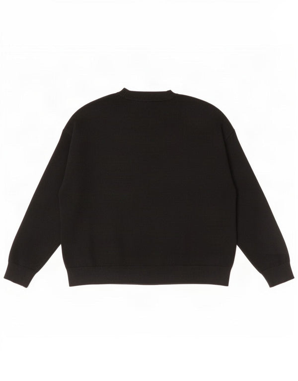 Marks & Spencer Pull graphique à col rond pour femme UK 16 Large Noir
