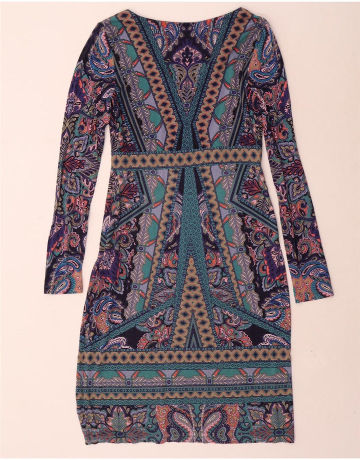 MONSOON Robe droite à manches longues pour femme UK 12 Medium Multicolore Paisley