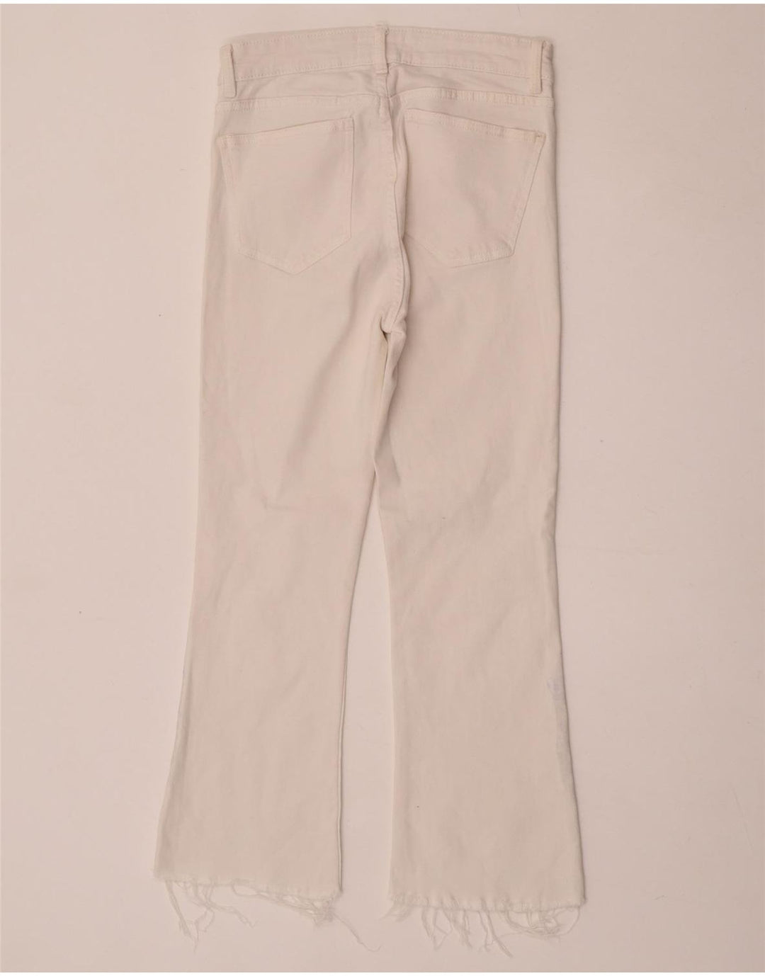 Zara Jean court bootcut pour femme EU 40 Medium W30 L25 Blanc